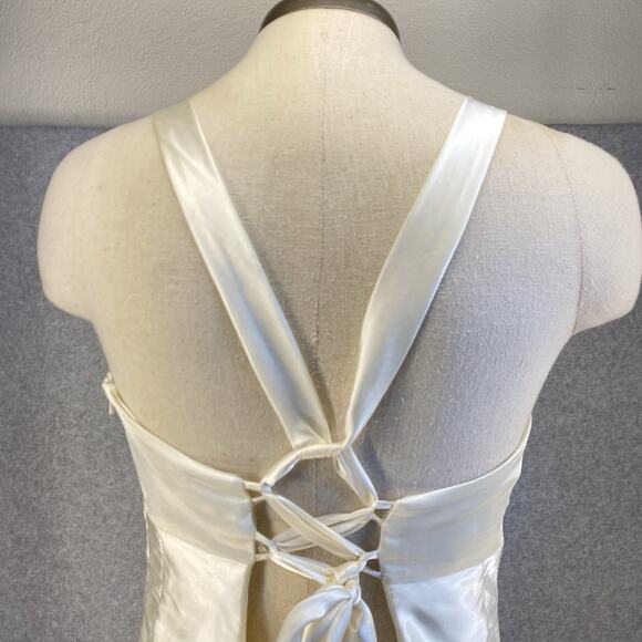 ✨ Jessica McClintock Ivory Satin Gown 💎 Prom / Formal Junior 7 NWT - Picture 10 of 16